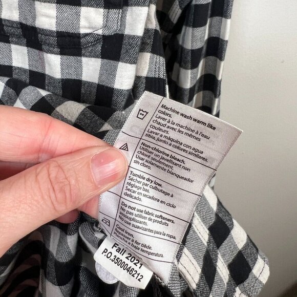 Carhartt Rugged Flex Flannel Shirt Size Medium Black Relaxed Fit Plaid Work - Picture 10 of 10